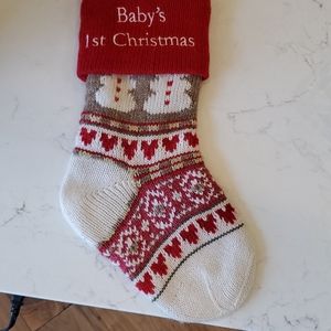 Baby's First Snowman Classic Fair Isle Stocking